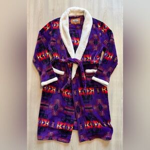 Western Trading Blankets Robe Southwest Aztec Purple XL